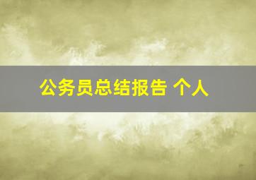 公务员总结报告 个人